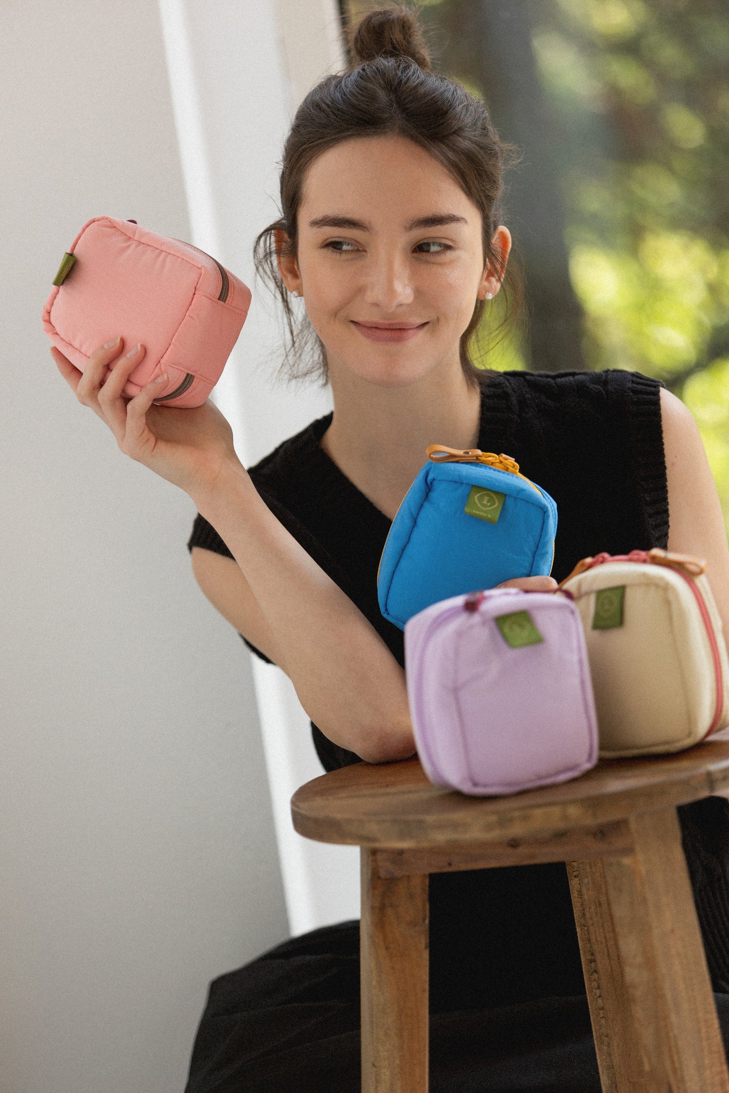 Standing makeup bag-in-bag Single